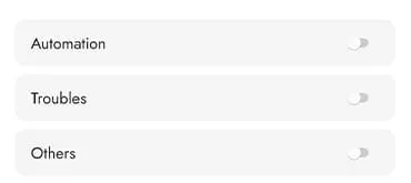 Log of events in the alarm system and automation